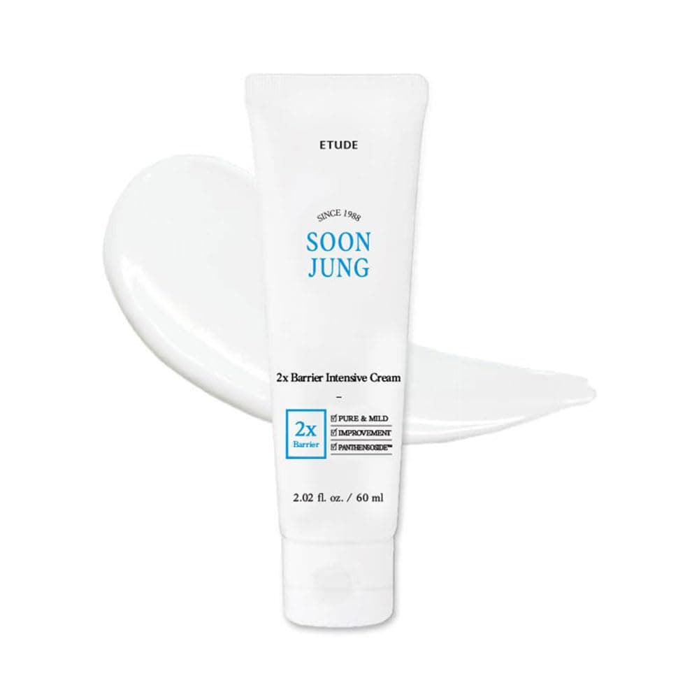 Etude SoonJung 2x Barrier Intensive Cream tube with cream swatch